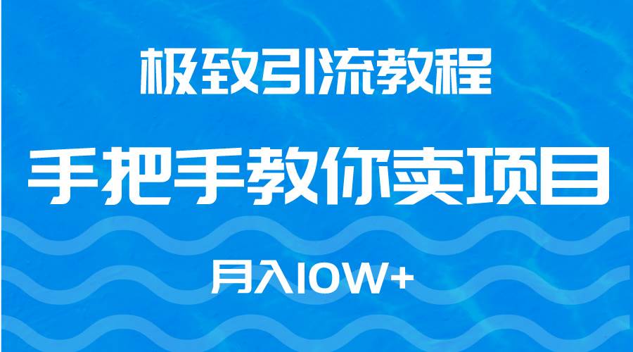 极致引流教程，手把手教你卖项目，月入10W+倾城领域-倾城领域
