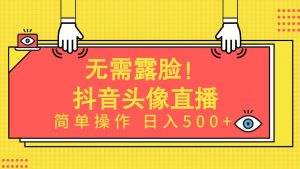 无需露脸！Ai头像直播项目，简单操作日入500+！倾城领域-倾城领域