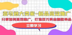 亚马逊 大卖家-新品高效推广，分享如何高效推广，打造百万美金爆款单品倾城领域-倾城领域