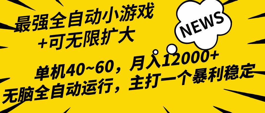 2024最新全网独家小游戏全自动，单机40~60,稳定躺赚，小白都能月入过万倾城领域-倾城领域
