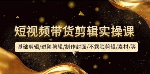 短视频带货剪辑实操课：基础剪辑/进阶剪辑/制作封面/不露脸剪辑/素材/等等倾城领域-倾城领域