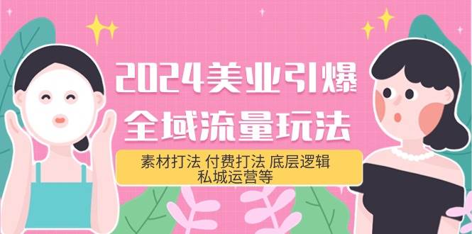 2024美业-引爆全域流量玩法，素材打法 付费打法 底层逻辑 私城运营等(31节)倾城领域-倾城领域