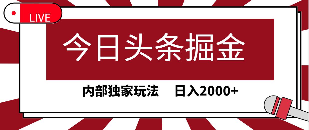 今日头条掘金,30秒一篇文章,内部独家玩法,日入2000+倾城领域-倾城领域