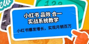 小红书 品效 合一实战系统教学：小红书爆发增长，实现月销百万 (59节)倾城领域-倾城领域