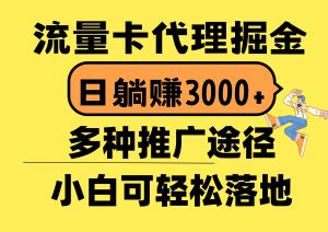 流量卡代理掘金，日躺赚3000+，首码平台变现更暴力，多种推广途径，新…倾城领域-倾城领域