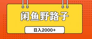 闲鱼野路子引流创业粉，日引50+单日变现四位数倾城领域-倾城领域