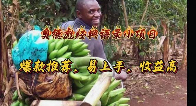 奥德彪经典语录小项目，爆款推荐，易上手，收益高倾城领域-倾城领域