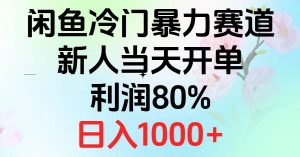 2024闲鱼冷门暴力赛道，新人当天开单，利润80%，日入1000+倾城领域-倾城领域