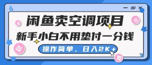 闲鱼卖空调项目，新手小白一分钱都不用垫付，操作极其简单，日入2K+倾城领域-倾城领域