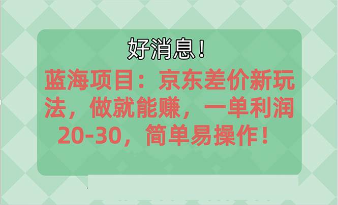 越早知道越能赚到钱的蓝海项目：京东大平台操作，一单利润20-30，简单…倾城领域-倾城领域