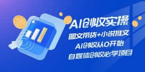 AI创收实操—图文带货+小说推文，AI创收从0开始，自媒体创收必学项目倾城领域-倾城领域