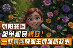 利用一款软件5分钟一条爆款睡前故事，简单粗暴精致！小白月入2w+倾城领域-倾城领域