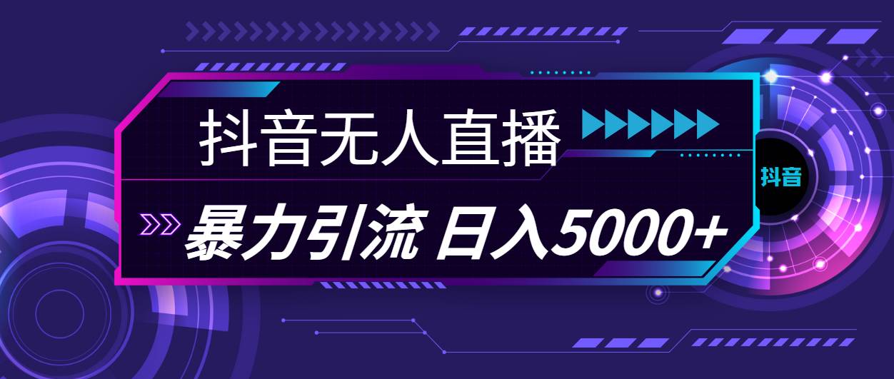 抖音无人直播，暴利引流，日入5000+倾城领域-倾城领域