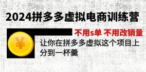 2024拼多多虚拟电商训练营 不用s单 不用改销量  在拼多多虚拟上分到一杯羹倾城领域-倾城领域