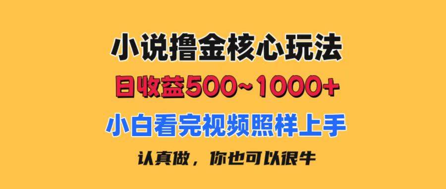 小说撸金核心玩法，日收益500-1000+，小白看完照样上手，0成本有手就行倾城领域-倾城领域