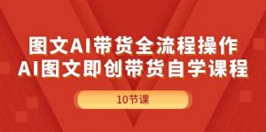 图文AI带货全流程操作，AI图文即创带货自学课程倾城领域-倾城领域