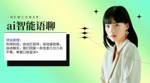 ai智能语聊，单窗口30+单机500+，无脑干！！！倾城领域-倾城领域