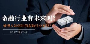 某付费文章：金融行业有未来吗？普通人如何利用金融行业发财?(附财富密码)倾城领域-倾城领域