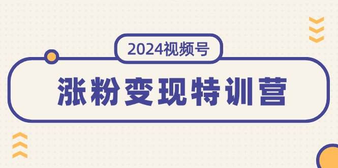 2024视频号-涨粉变现特训营：一站式打造稳定视频号涨粉变现模式（10节）倾城领域-倾城领域