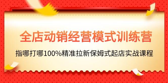 全店动销-经营模式训练营，指哪打哪100%精准拉新保姆式起店实战课程倾城领域-倾城领域