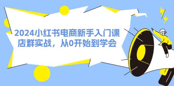 2024小红书电商新手入门课，店群实战，从0开始到学会（31节）倾城领域-倾城领域