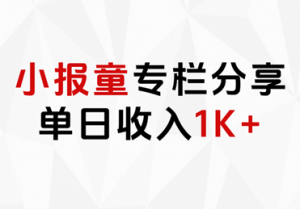 小报童专栏分享，当日收入1K+倾城领域-倾城领域