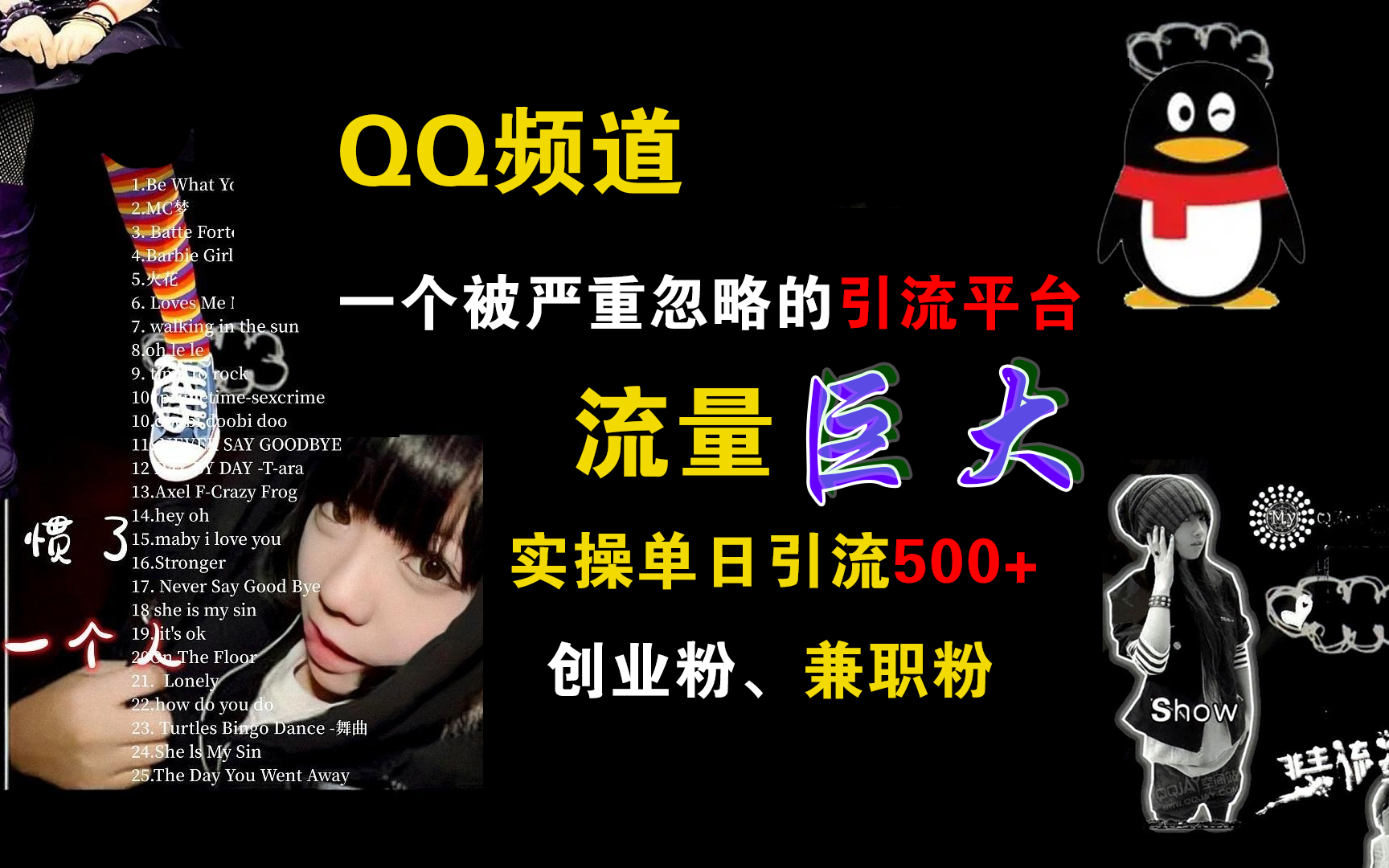 QQ频道，一个被严重忽略的引流平台，流量巨大，实操单日引流500+创业粉、兼职粉倾城领域-倾城领域