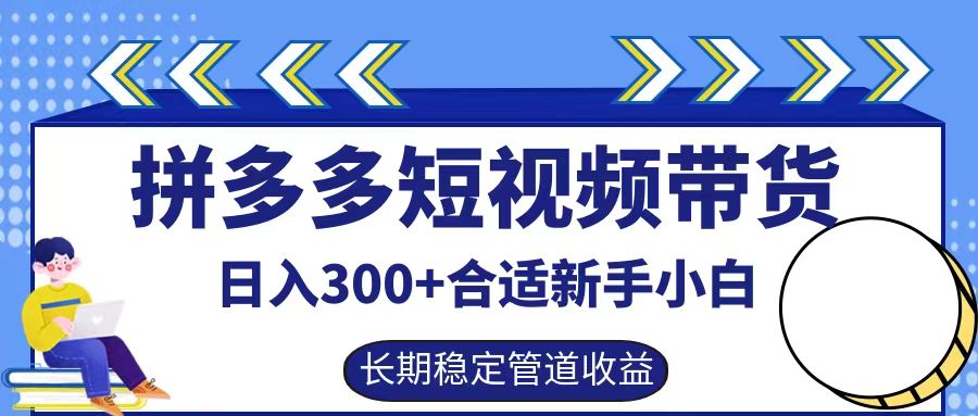 拼多多短视频带货日入300+实操落地流程倾城领域-倾城领域