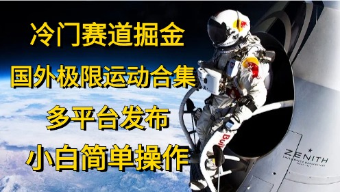 冷门赛道掘金，极限运动合集，多平台发布，小白简单操作倾城领域-倾城领域