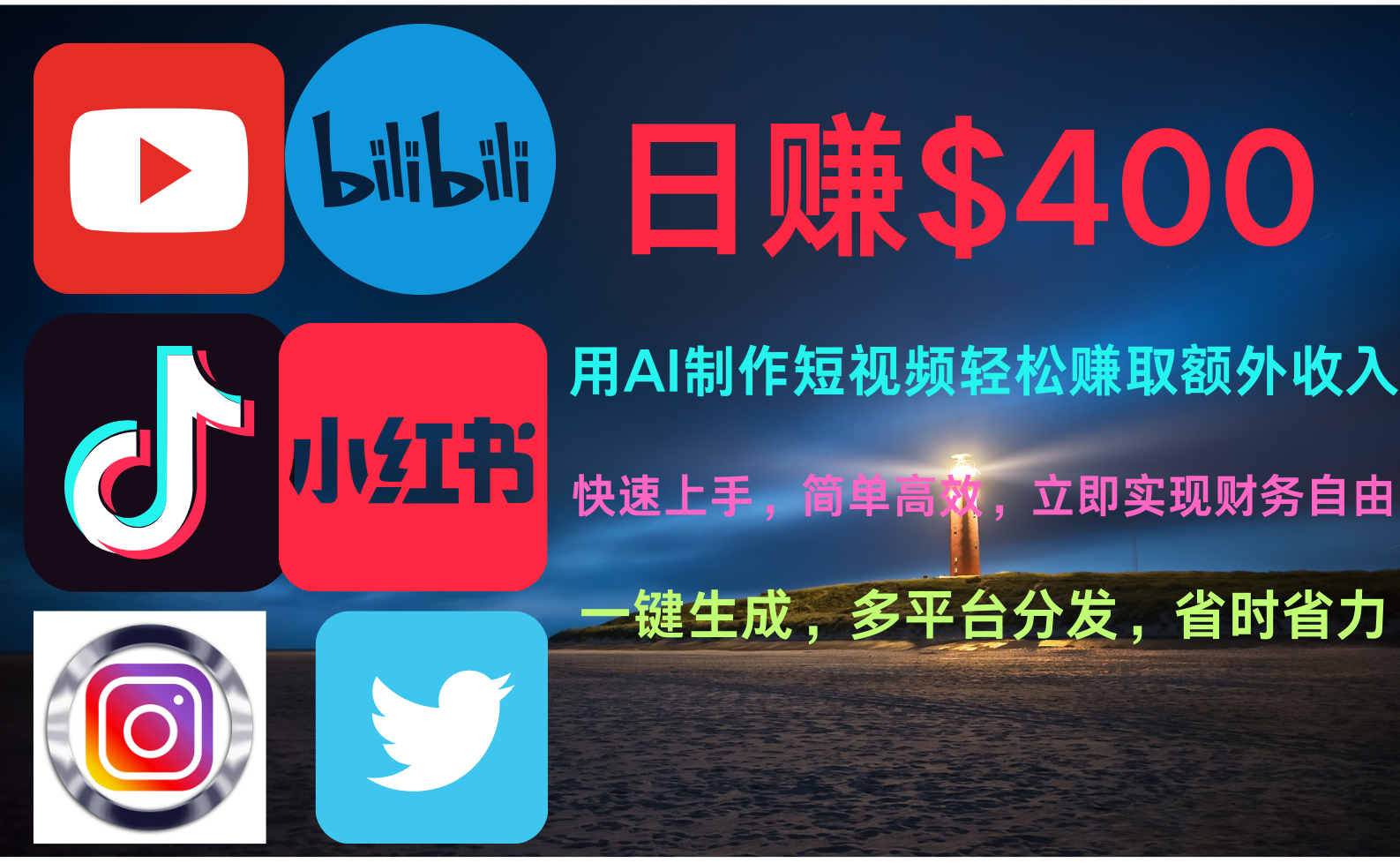 玩转全网视频平台，创造视频就能轻松赚取每天400美金倾城领域-倾城领域