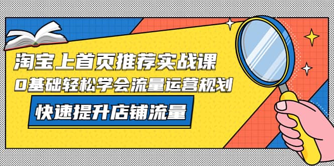 图片[1]倾城领域-淘宝上首页/推荐实战课：0基础轻松学会流量运营规划，快速提升店铺流量倾城领域-倾城领域