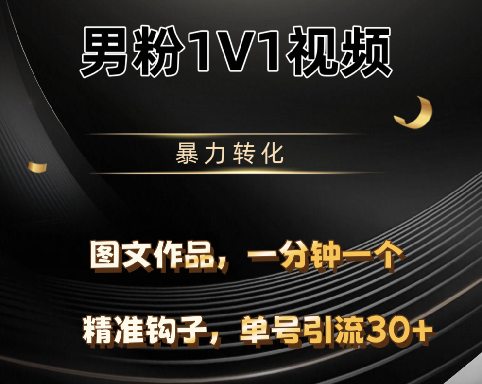 男粉1V1视频，硬改摄像头，高客单暴力转化，单日600+倾城领域-倾城领域