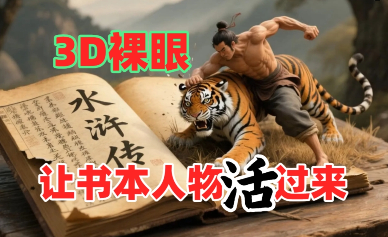 书本人物裸眼3D视频，一条视频收益过千，保姆级教程倾城领域-倾城领域