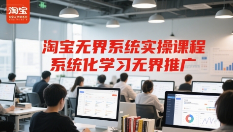 淘宝无界系统实操课程，系统化学习无界推广倾城领域-倾城领域