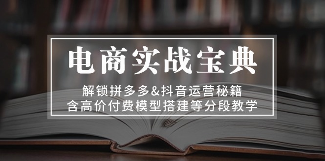 电商实战宝典 解锁拼多多&抖音运营秘籍 含高价付费模型搭建等分段教学倾城领域-倾城领域
