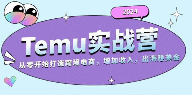 2024Temu实战营：从零开始打造跨境电商，增加收入，出海赚美金倾城领域-倾城领域