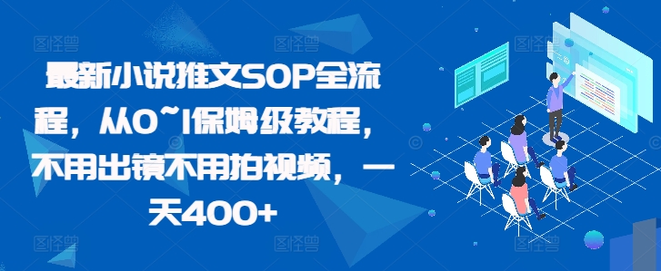 最新小说推文SOP全流程，从0~1保姆级教程，不用出镜不用拍视频，一天400+倾城领域-倾城领域